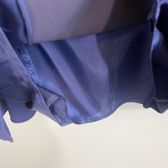 MOSCHINO Cheap And Chic Dress S/M A Line Crew Neck Zip Bell Sleeves Mini Blue - Picture 7 of 10